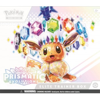 Pokemon Scarlet & Violet Prismatic Evolutions Elite Trainer Box rinkinys (ETB) (anglų k.)